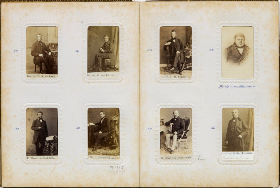Tweede Kamerleden ca 1875 - nummer 29-36