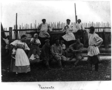 Twelve peasants, St. Petersburg, Russia; 2 dancing; 1 playing flute LCCN2005694946