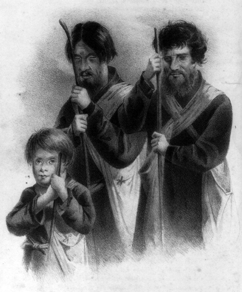 Two blind Russian peasants led by small boy LCCN2005684839