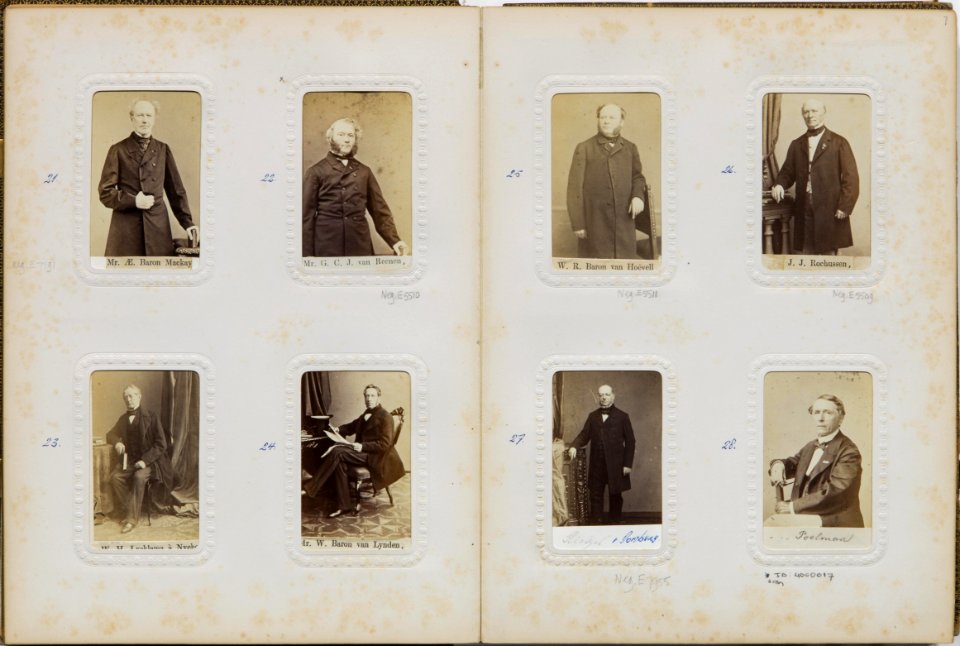 Tweede Kamerleden ca 1875 - nummer 21-28