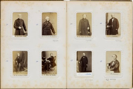 Tweede Kamerleden ca 1875 - nummer 21-28