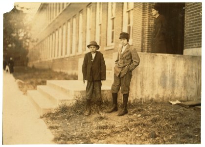 Two boys working in Friedman Shelby Shoe Company 6-30 A.M. (See photo -1718 for names of boys). LOC nclc.04704