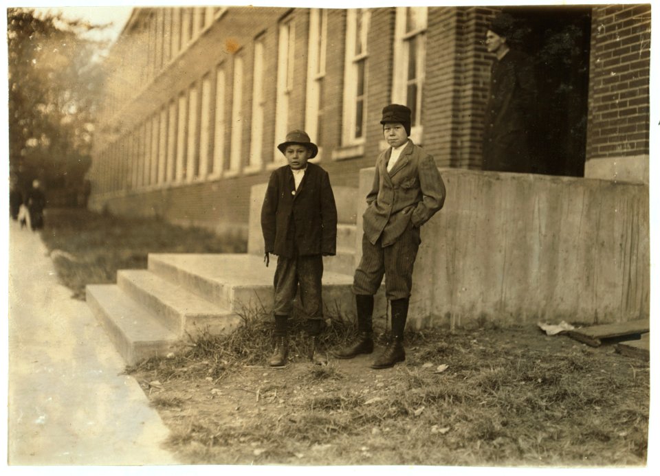 Two boys working in Friedman Shelby Shoe Company 6-30 A.M. (See photo -1718 for names of boys). LOC cph.3b05702