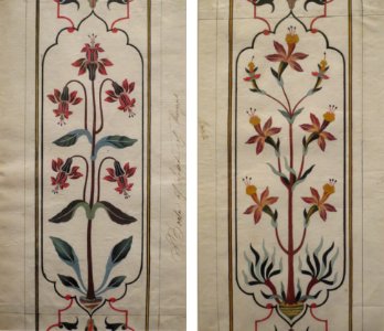 Two details of inlay at the Taj Mahal, Honolulu Museum of Art