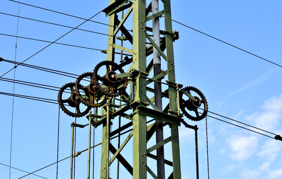 Catenary mast train masts