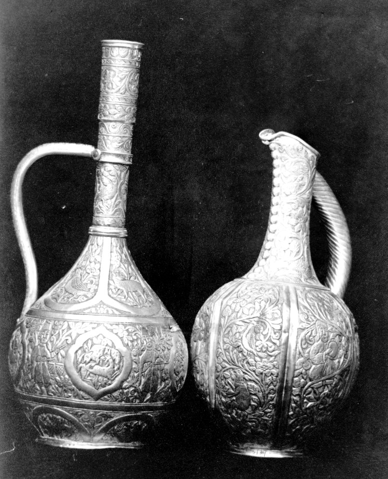 Two hammered silver pitchers from the Caucasus, Georgia (Republic)