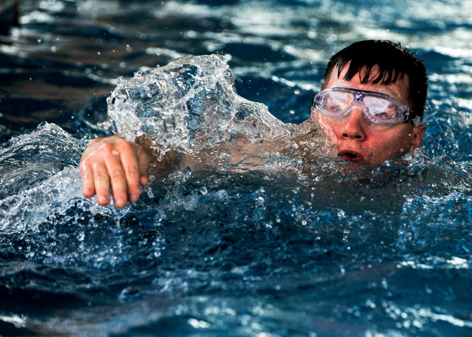 Two mile swim race 130901-N-LE393-026