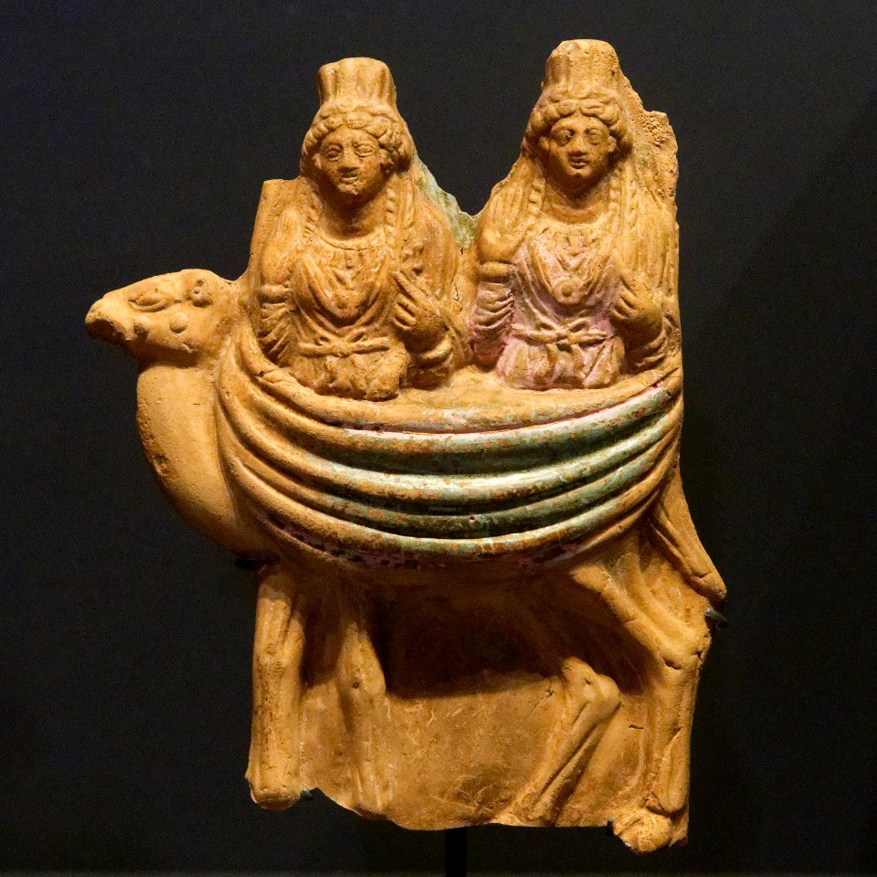 Two deities on dromedary Louvre AO6619
