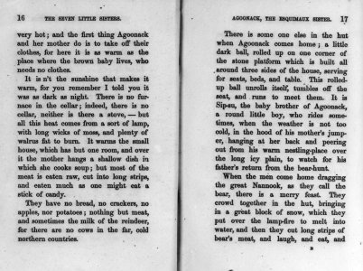 Two pages of text from Jane Andrews' Seven little sisters LCCN2006687225