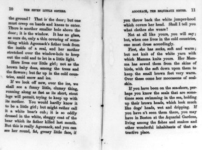 Two pages of text from Jane Andrews' Seven little sisters LCCN2006687221