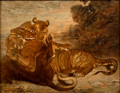 Two Tigers at Play (Antoine-Louis Barye) - Nationalmuseum - 18801