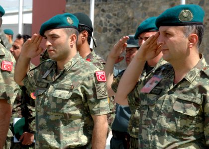 Two Turkish soldiers salute (4699895014) photo