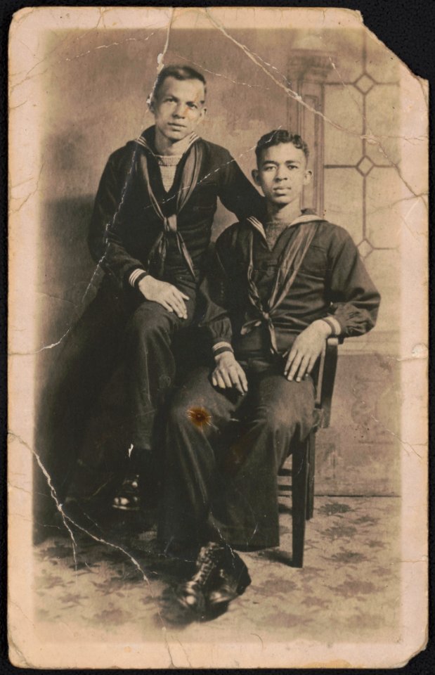 Two unidentified sailors, African American and white LCCN2017648705
