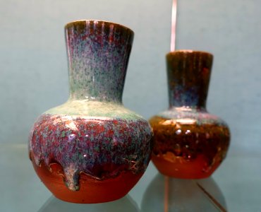 Two vases, Auguste Delaherche, Paris, 1886-1889, glazed stoneware - Germanisches Nationalmuseum - Nuremberg, Germany - DSC03166