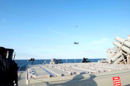 Two Russian Sukhoi Su-24 perform multiple low-level passes over the USS Donald Cook (DDG 75)