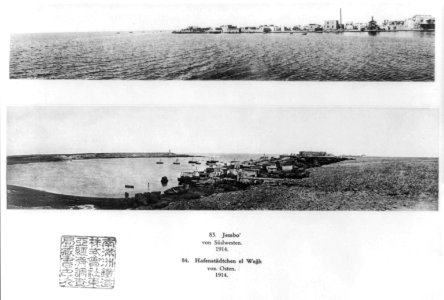 Two waterfront views in Saudi Arabia, 1914 LCCN96513619