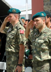 Two Turkish soldiers salute (4699268461) photo