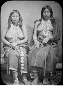 Two Wichita girls in summer dress, 1870 - NARA - 520081 photo