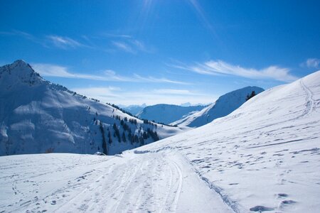 Cold panorama mountain summit