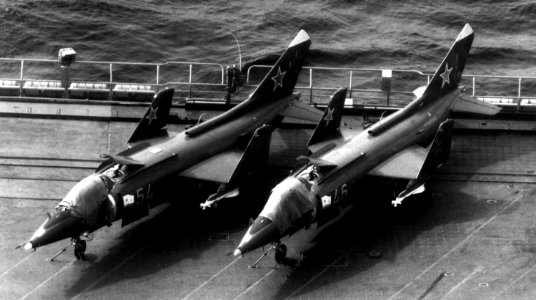 Two Yakovlev Yak-38s in 1983