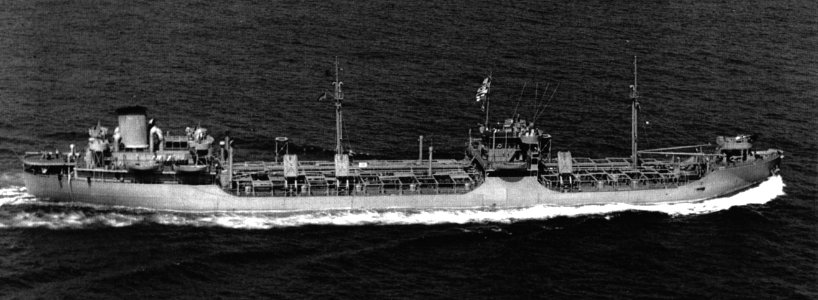Type T2-SE-A1 tanker Hat Creek underway at sea on 16 August 1943 photo