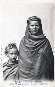 Types Maures-Femme et Enfant-Afrique Occidentale