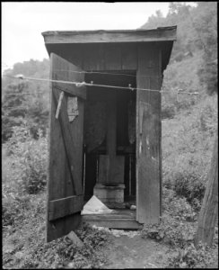 Typical privy. Raven Red Ash Coal Company, No. 2 Mine, Raven, Tazewell County, Virginia. - NARA - 541121