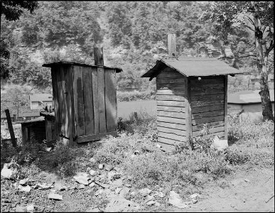 Typical privies. Southern Coal Corporation, Bradshaw Mine, Bradshaw, McDowell County, West Virginia. - NARA - 541058