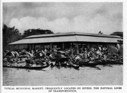Typical municipal market, frequently located on rivers, the natural lines of transportation LCCN2006686203