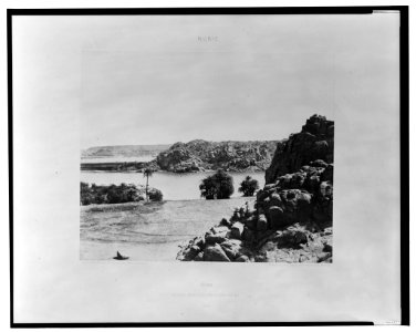 Tâfah - rochers granitiques sur les rives du Nil - Félix Teynard. LCCN2001695355
