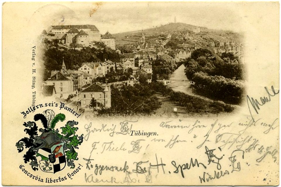 Tübingen. Blick von Westen (AK H Sting 1900)