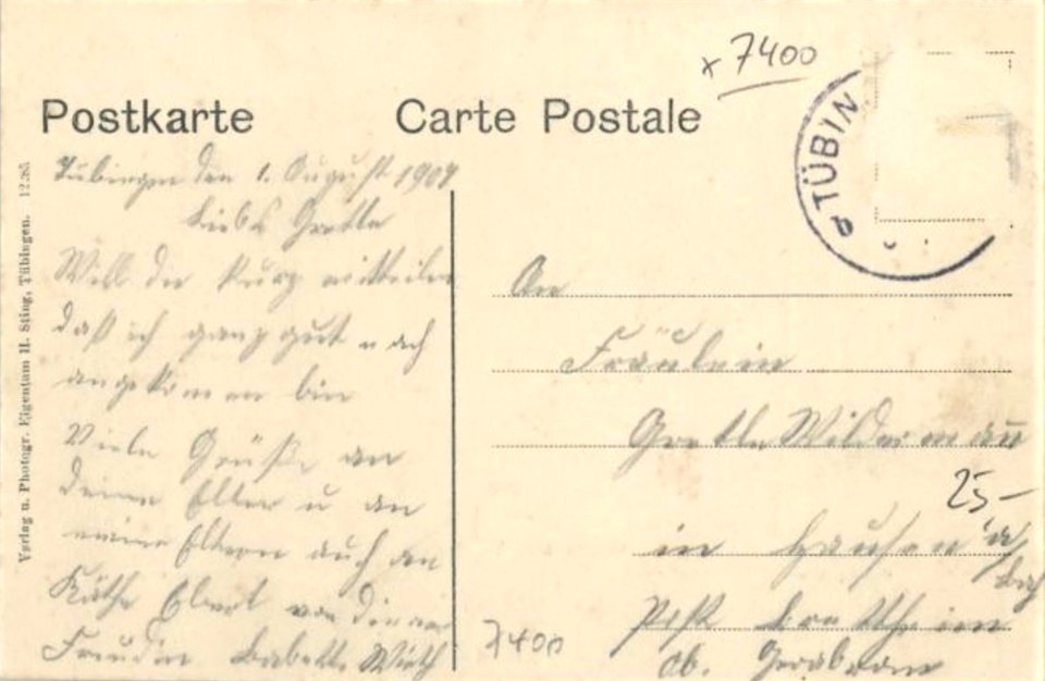Tübinger Kliniken (AK 12315 H Sting 1907) R