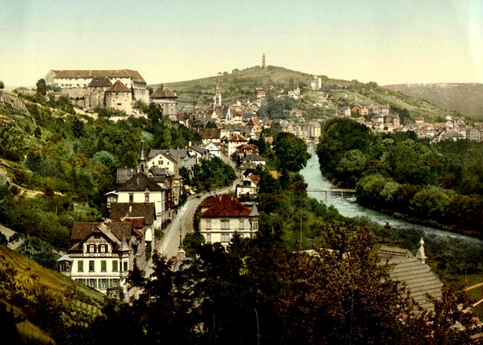 Tübingen mit Österberg u Neckarhalde vom Schlossberg (kol Fotografie)
