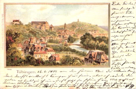Tübingen von Westen (AK 15500 Gebr. Metz 1901 TPk026)
