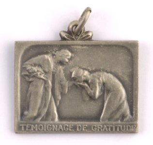 Témoignage de Gratitude Etoile Belge 1914-1919, plaquette by Jacques Marin (1877-1950), Belgium, 1919, Coins and Medals Department of the Royal Library of Belgium, 2Lef87-25 (recto)