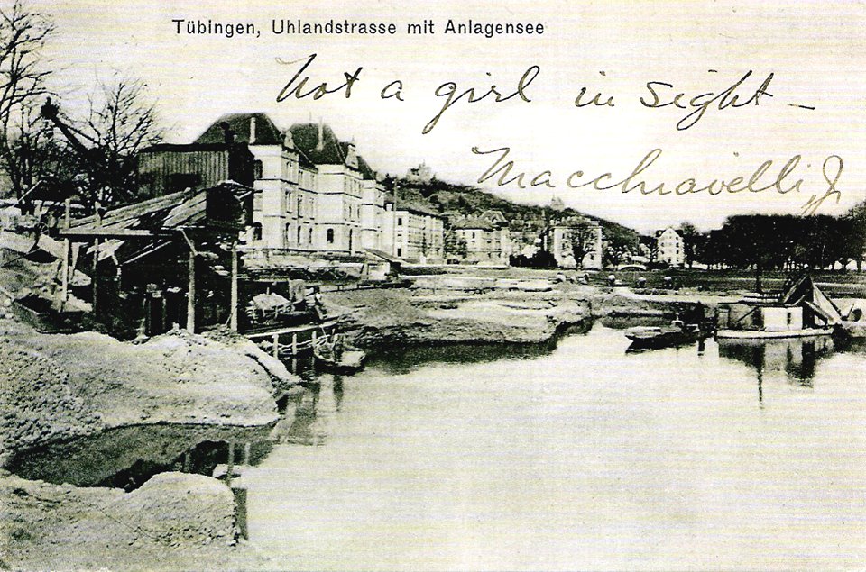 Tübingen. Uhlandstraße mit Anlagensee (AK H Sting ca1907 TPk218)