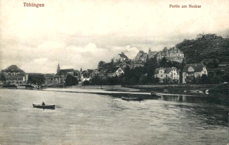 Tübingen. Partie am Neckar (AK 54252 H Sting 1918)