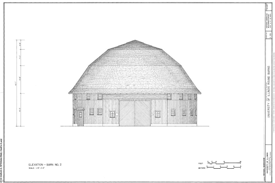 U of I Round Barn Architectural Drawing