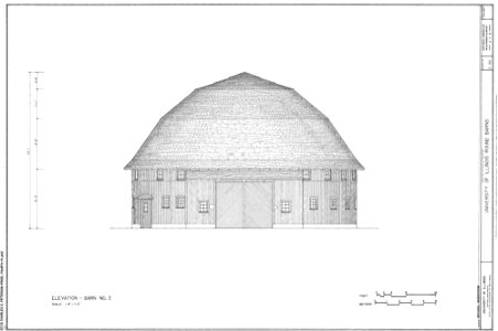 U of I Round Barn Architectural Drawing