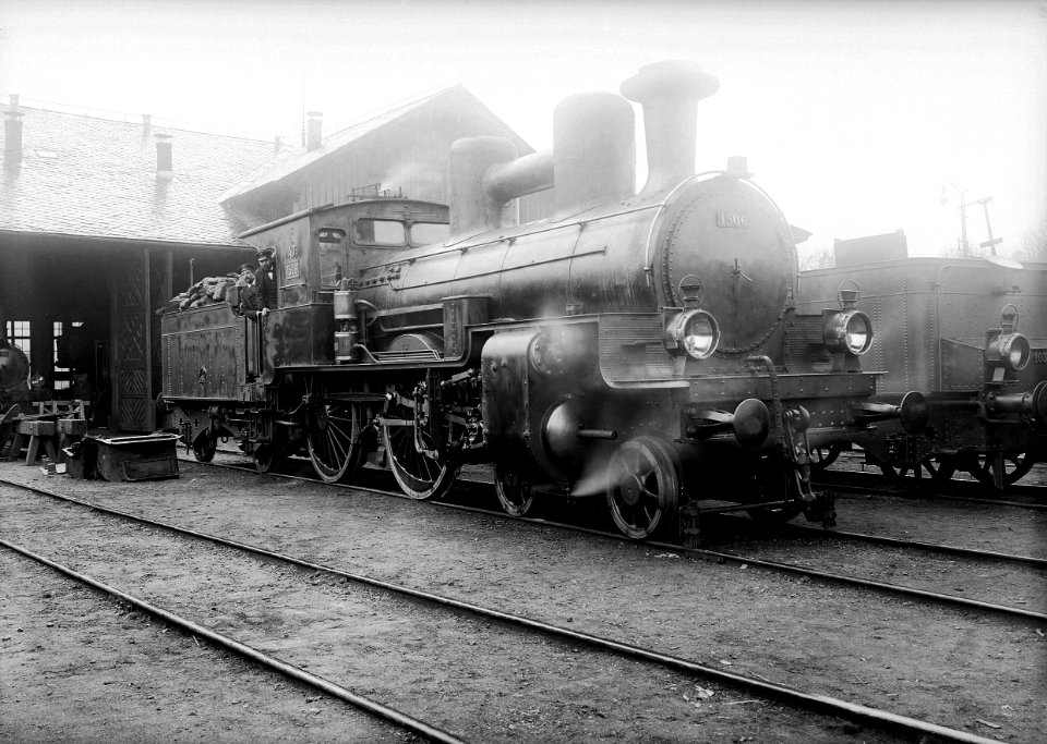 Tübingen, Dampflok, März 1905