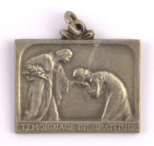 Témoignage de Gratitude Etoile Belge 1914-1919, plaquette by Jacques Marin (1877-1950), Belgium, 1919, Coins and Medals Department of the Royal Library of Belgium, 2Lef87-26 (recto)
