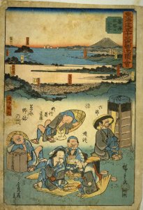 Tōkaidō gojūsan tsugi saiken zu'e, Fujisawa by Hiroshige