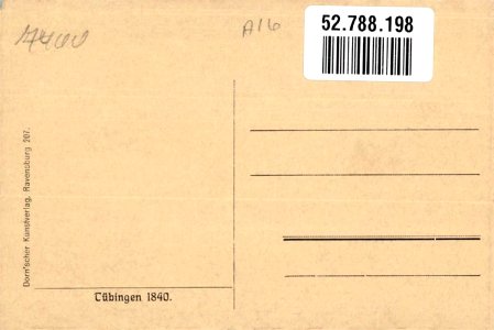 Tübingen 1840 (AK 207 Dorn RV ca.1910) R