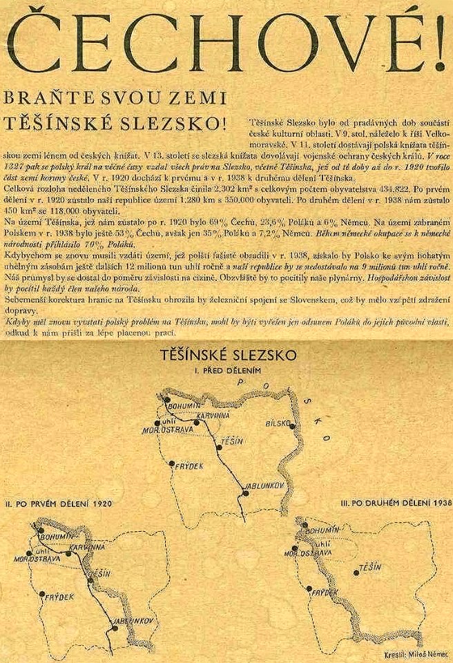Těšín Silesia Czech flyer