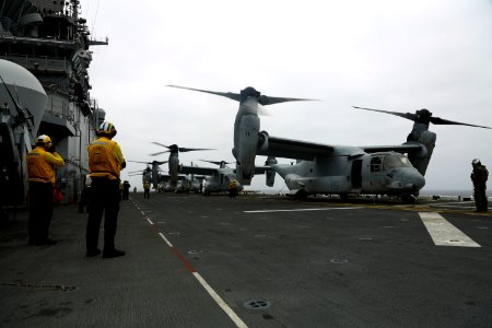U.S Marines Onload to The USS Wasp for Deployment (28200259262)