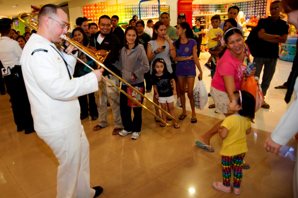 U.S. 7th Fleet Band performs in Philippines 120327-N-TC096-346
