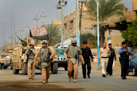U.S. Air Force Walking Patrol in Baghdad DVIDS131608