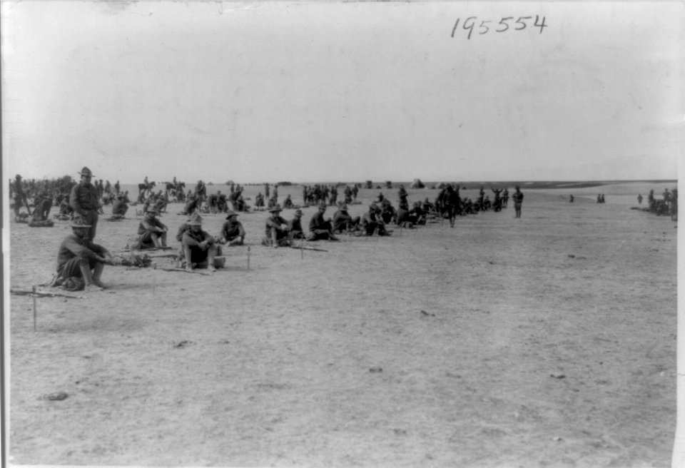 U.S. Army Punitive Expedition after Villa, 1916, near Namiquipa, Mexico- The 6th Inf. resting after their long hike LCCN2002718575