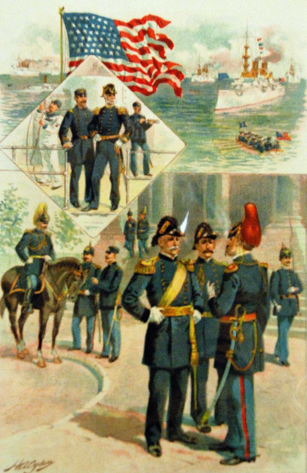 U.S. Army and Navy Uniforms during the Spanish-American War (17330687930)