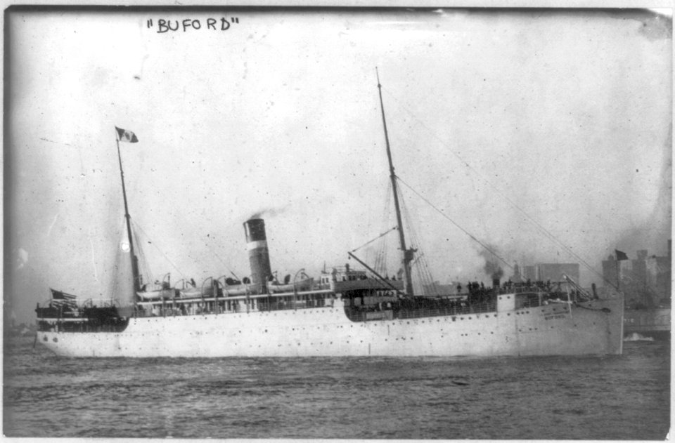 U.S. Army transport BUFORD, the Soviet Ark, used to deport aliens to Russia, Dec. 21, 1919 - broadside view LCCN2001704475